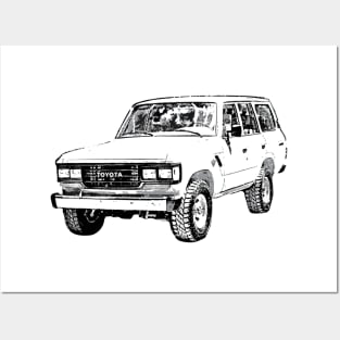 Toyota LandCruiser 4x4 Manga Posters and Art